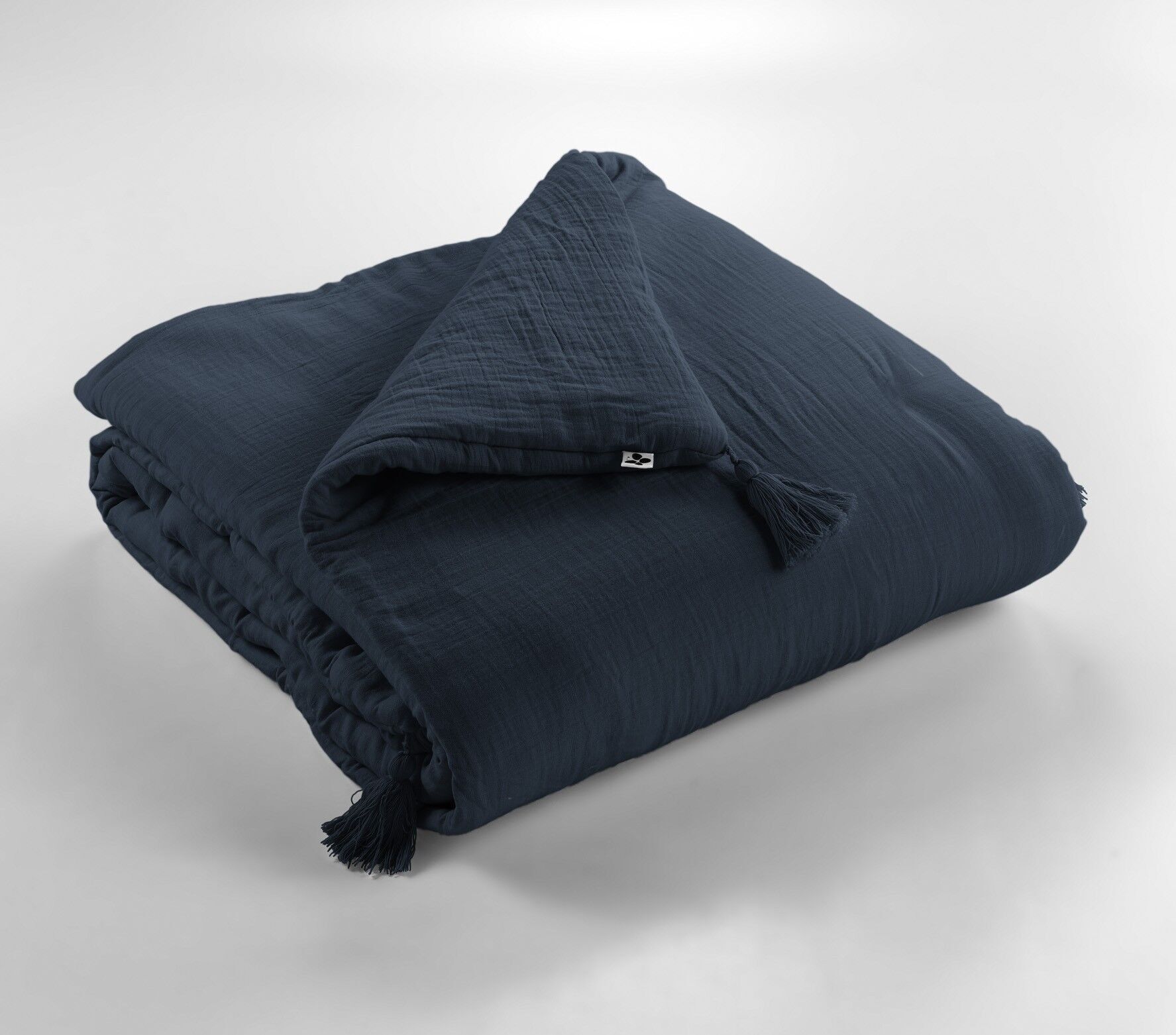 Testata letto in garza di cotone 90 x 200 cm GAÏA Minuit