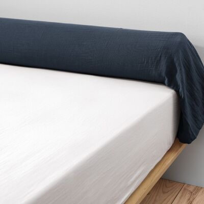 Funda bolster Gasa de algodón 85 x 185 cm GAÏA Minuit