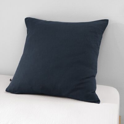 Cotton gauze pillowcase 60 x 60 cm GAÏA Minuit