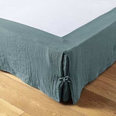 Cotton gauze bed skirt 140 x 190 cm GAÏA Duck