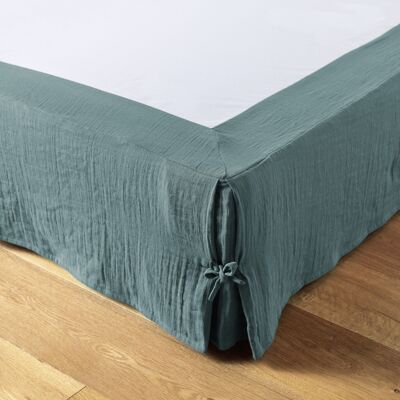 Cotton gauze bed skirt 160 x 200 cm GAÏA Duck