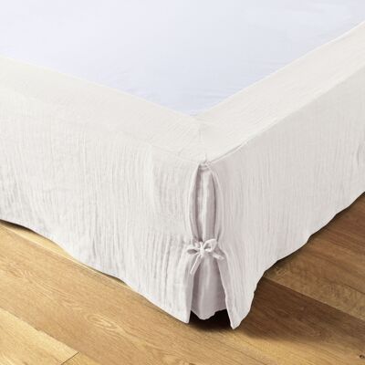 Falda de cama de gasa de algodón 160 x 200 cm GAÏA Chantilly