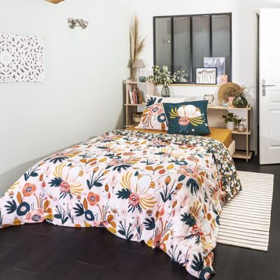 Bed linen set (Duvet cover + 2 pillowcases) Printed cotton 240 x 220 cm CHAMPETRE