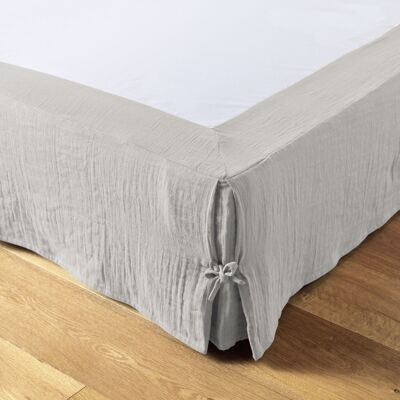 Cotton gauze bed skirt 90 x 190 cm GAÏA Cloud