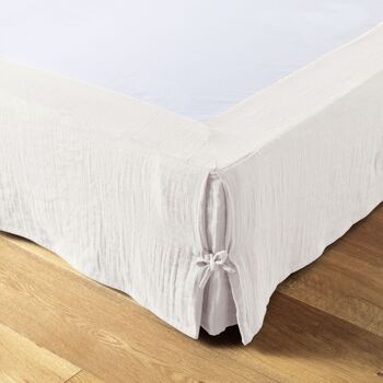 Cache-sommier Gaze de coton 90 x 190 cm GAÏA Chantilly 1