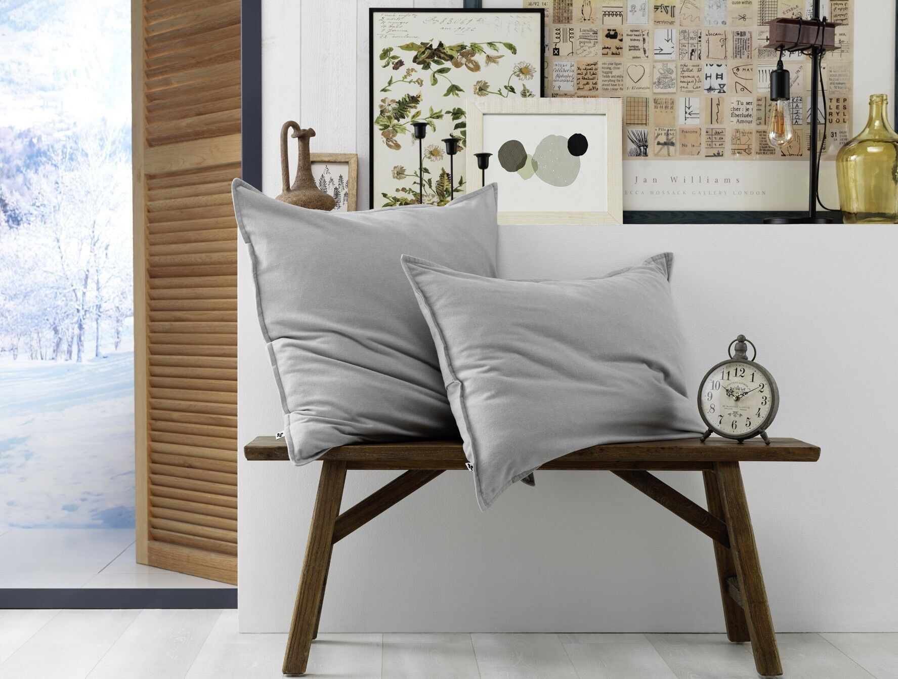 Federa in flanella 50 x 70 cm CANDICE Brume