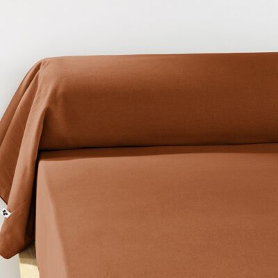 Flannel bolster case 85 x 185 cm CANDICE Terracotta