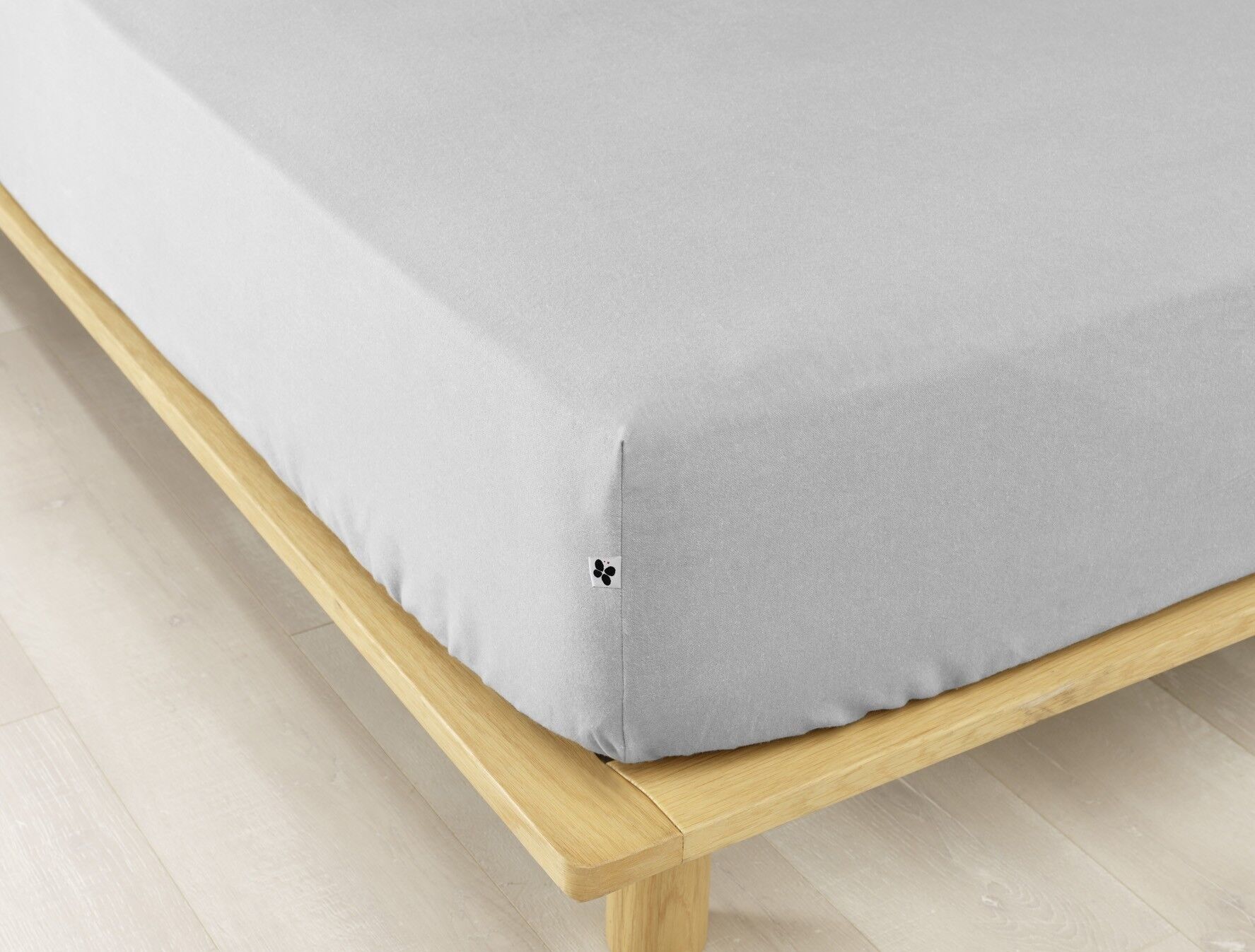 Lenzuolo sotto con angoli in flanella 160 x 200 cm CANDICE Brume