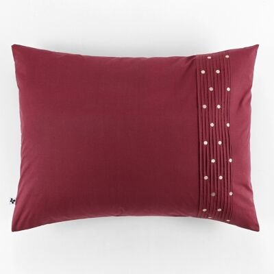 Pillowcase 57 threads 50 x 70 cm AGATHE Garnet