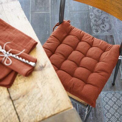 Quilted seat 38 x 38 cm KALA Terracotta