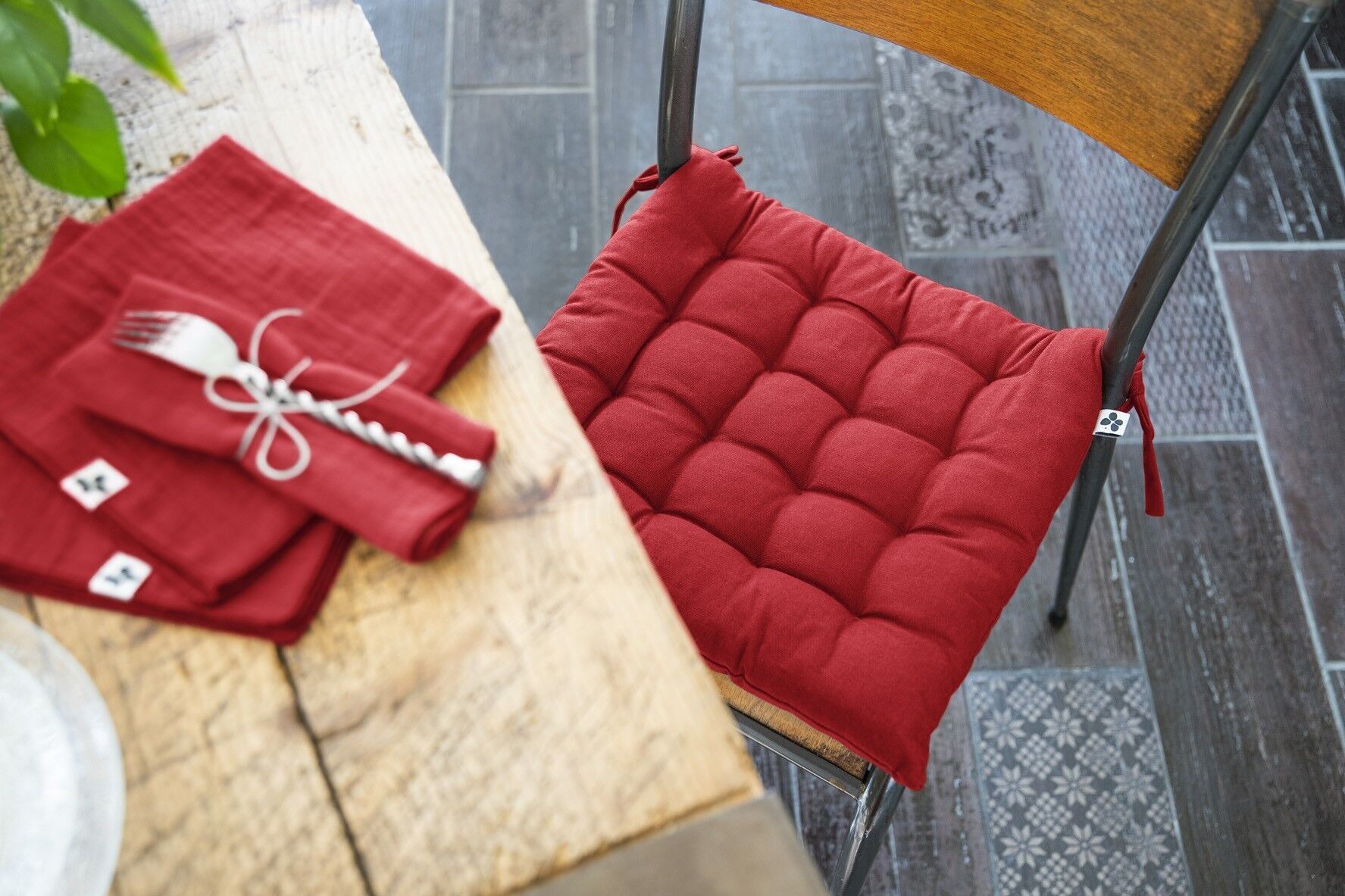 Seduta imbottita 38 x 38 cm KALA Ciliegio