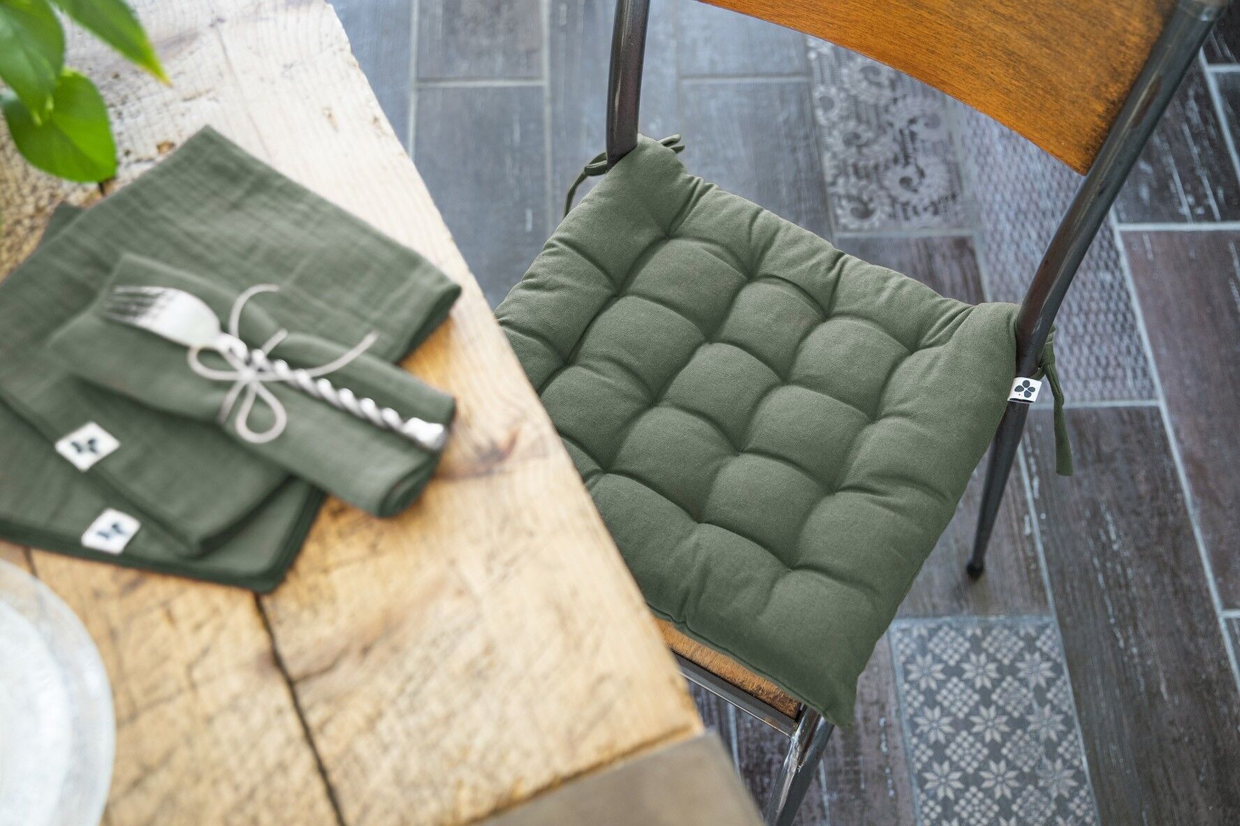 Seduta imbottita 38 x 38 cm KALA Rosmarino