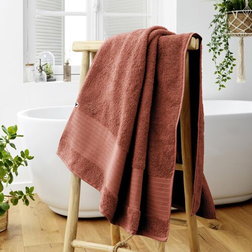 Serviette de bain 90 x 150 cm GARANCE Terracotta