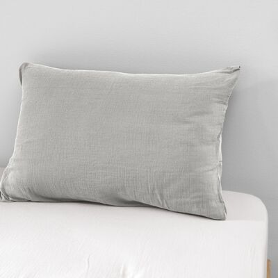 Cotton gauze pillowcase 50 x 70 cm GAÏA Cloud