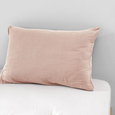 Cotton gauze pillowcase 50 x 70 cm GAÏA Marshmallow