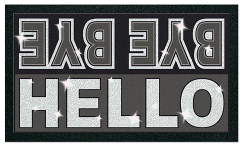 Tappeto rettangolare glitter 40 x 68 cm HELLO BYE BYE