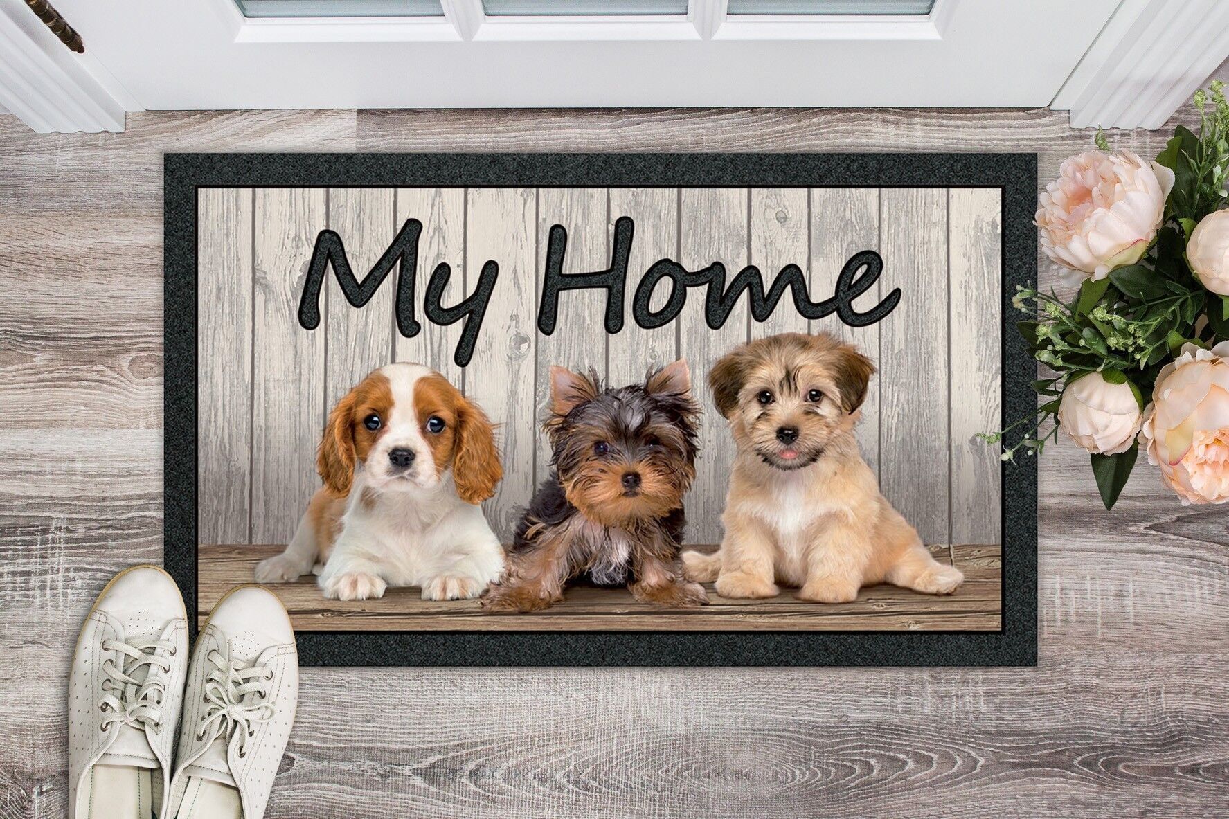 Tappeto rettangolare stampato 40 x 68 cm CANI - MY HOME