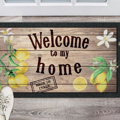 Printed rectangle rug 40 x 68 cm HOME SWEET HOME Limoni