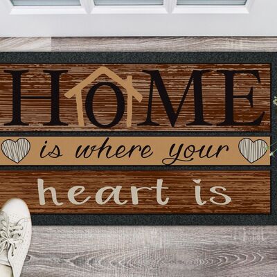Rectangle printed rug 40 x 68 cm HOME IS WHERE…