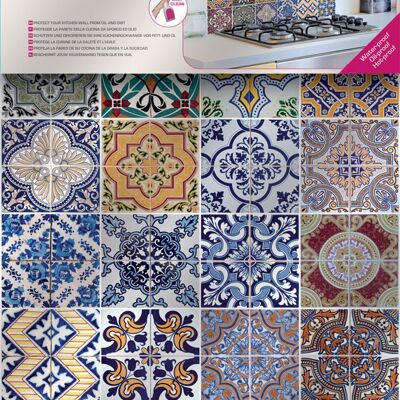 Azulejos Keukenwand Sticker -  (47 x 65 cm) (diverse kleuren)