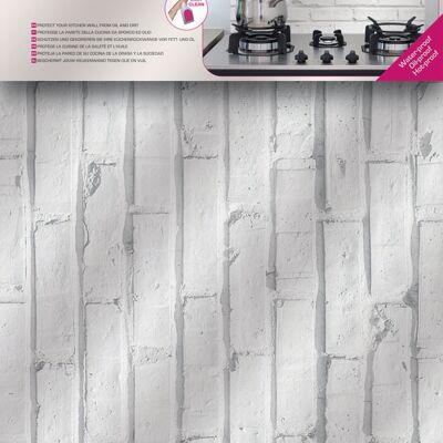 Witte Muur (look) Keukenwand Sticker - (47 x 65 cm)