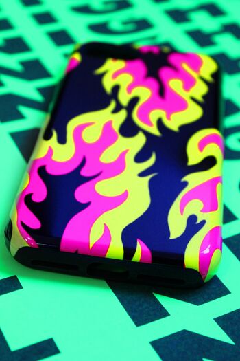 FLAME PHONE CASE - noir/pnk/ylw - Apple iPhone 6/6s 2