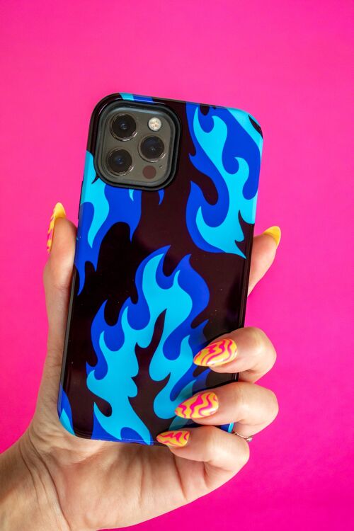 FLAME PHONE CASE - BLU/BLK - iPhone SE (2020)