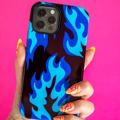 FLAME PHONE CASE - BLU/BLK - Apple iPhone 7 Plus