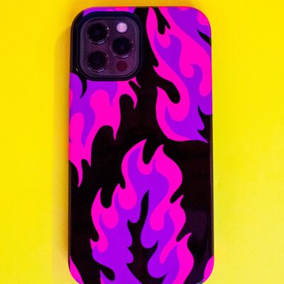 FLAME PHONE CASE - PNK/PUR - iPhone SE (2020)