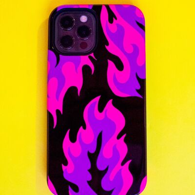 FLAME PHONE CASE - PNK/PUR - Apple iPhone 7 Plus