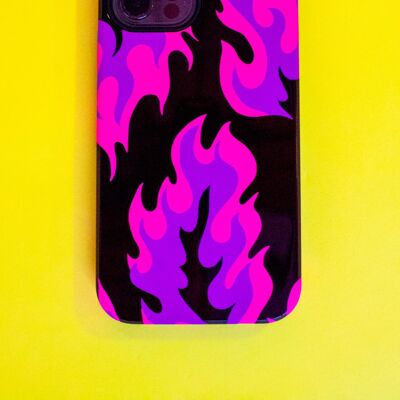 FLAME PHONE CASE - PNK/PUR - iPhone XS Max