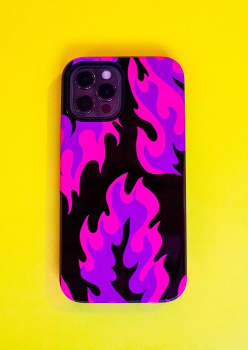 FLAME PHONE CASE - PNK/PUR - Samsung S9