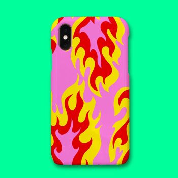 COQUE DE TÉLÉPHONE FLAMME - PNK/ROUGE/JAUNE - Apple iPhone 5/5s