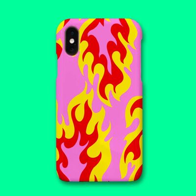 FLAME PHONE CASE - PNK/RED/YLW - iPhone XR