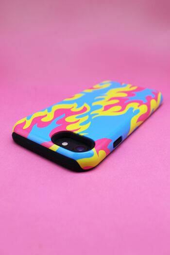 FLAME PHONE CASE - bleu/pnk/ylw - Samsung S10 2