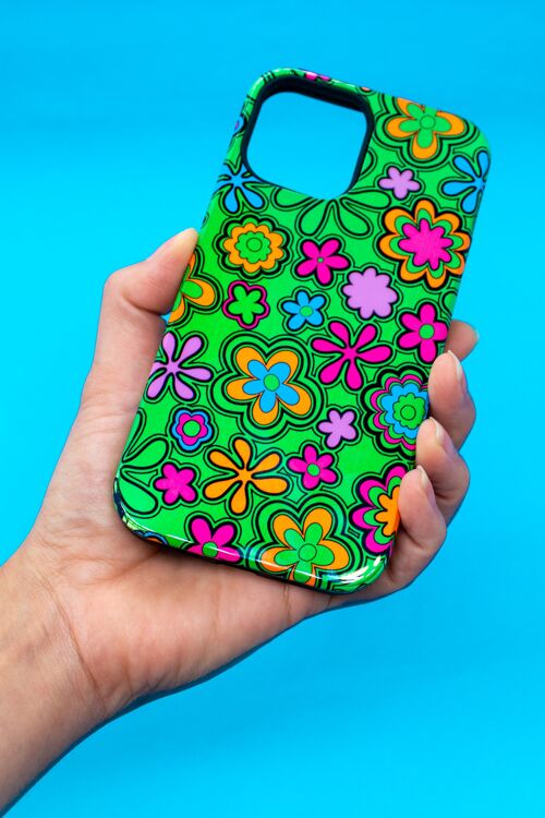 LIME FLOWER POWER PHONE CASE - iPhone SE (2020)