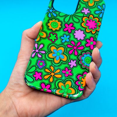 LIME FLOWER POWER PHONE CASE - iPhone 12