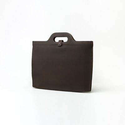 Dark brown leather bag M