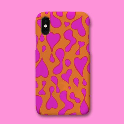 ORANGE LAVA LOVE PHONE CASE - Apple iPhone X / XS