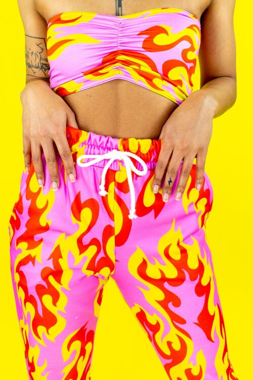 Pink flame joggers