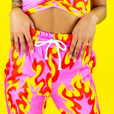 Pink flame joggers