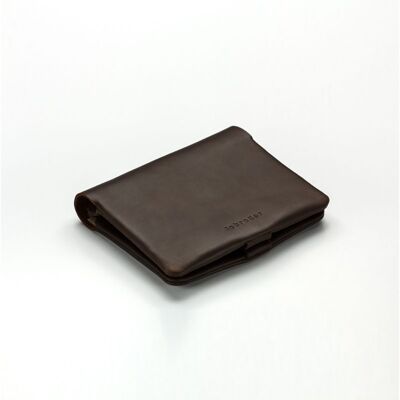 Dark brown leather wallet M
