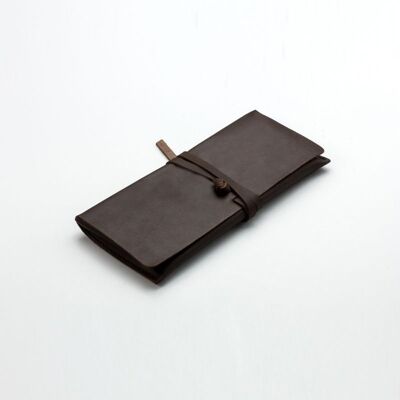 Dark brown leather pocket S