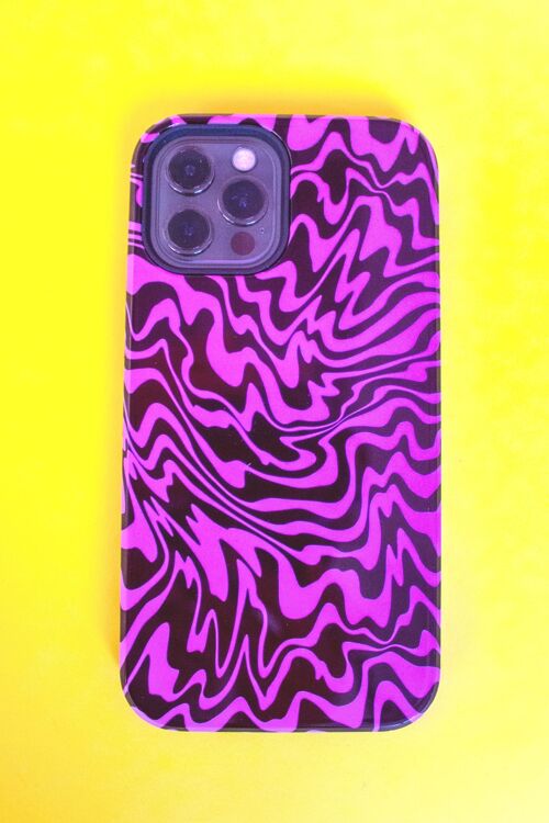 TRIPPY PHONE CASE - LILAC/BLK - Samsung S20