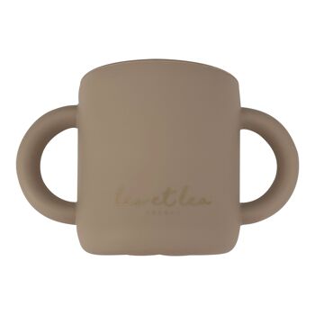 Tasse en silicone, tasse d’apprentissage, leo et lea, tasse avec 2 anses, enfant 5