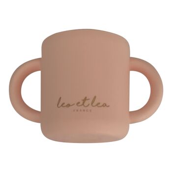 Tasse en silicone, tasse d’apprentissage, leo et lea, tasse avec 2 anses, enfant 6