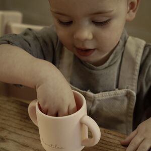 Tasse en silicone, tasse d’apprentissage, leo et lea, tasse avec 2 anses, enfant