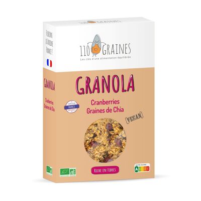 Granola Cranberries Graines de Chia Bio