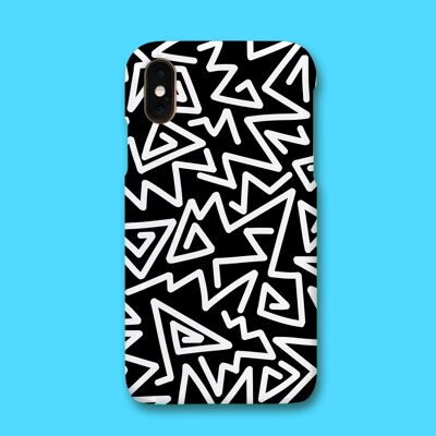 ZIGZAG PHONE CASE - BLACK&WHITE - iPhone SE (2020)