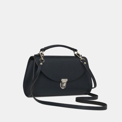 The Mini Poppy - Navy Saffiano